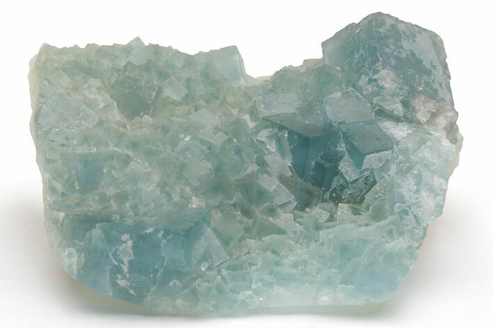 Cubic, Blue-Green Fluorite Crystal Cluster with Phantoms - China #217453